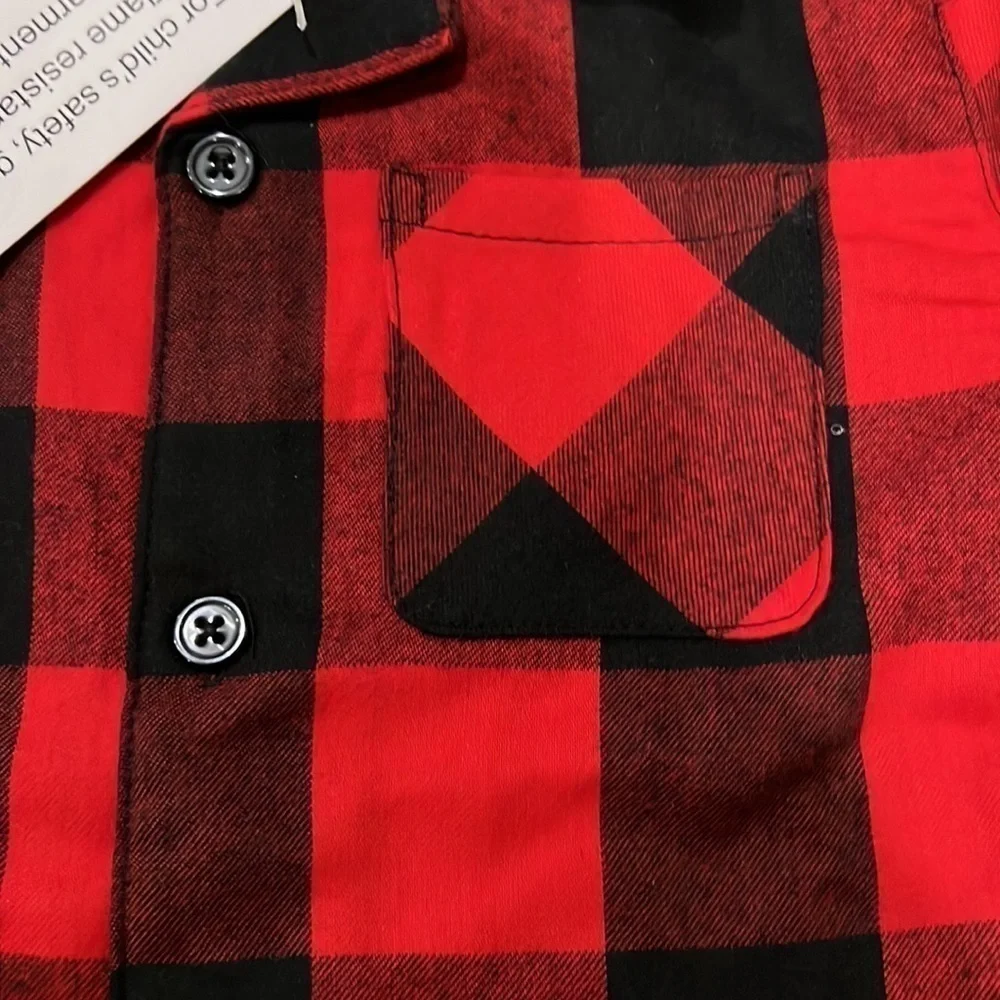 Old Navy Red Plaid Pajama Set